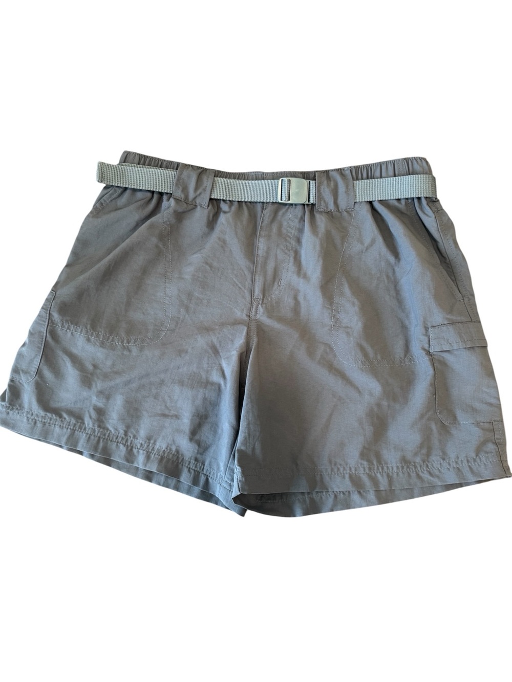 Columbia Size M Womens Gray Belt Adjustable Waist Pocket Outdoor Hiking Shorts